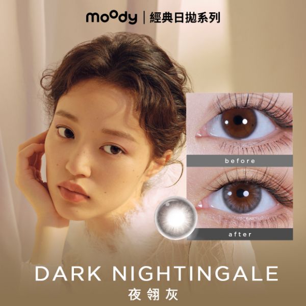 圖片 moody DARK NIGHTINGALE | 夜翎灰 1 DAY GREY 10P